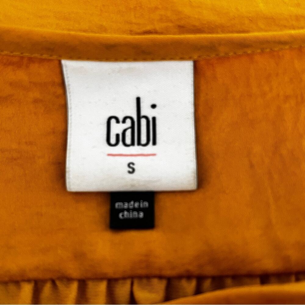 Cabi Sleeveless golden yellow Top tassel tie blouse size small - Picture 8 of 9